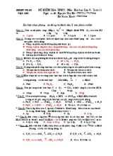 Đề 1 kiểm tra trắc nghiệm khách quan - Môn hoá học lớp 8 - Tuần 11